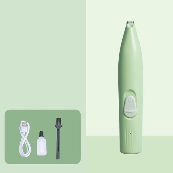 Rechargeable Cordless Dog Paw Trimmer with LED Light, Low Noise Electric Grooming Clippers for Pets - For Paws, Eyes, Ears, Face, Rump