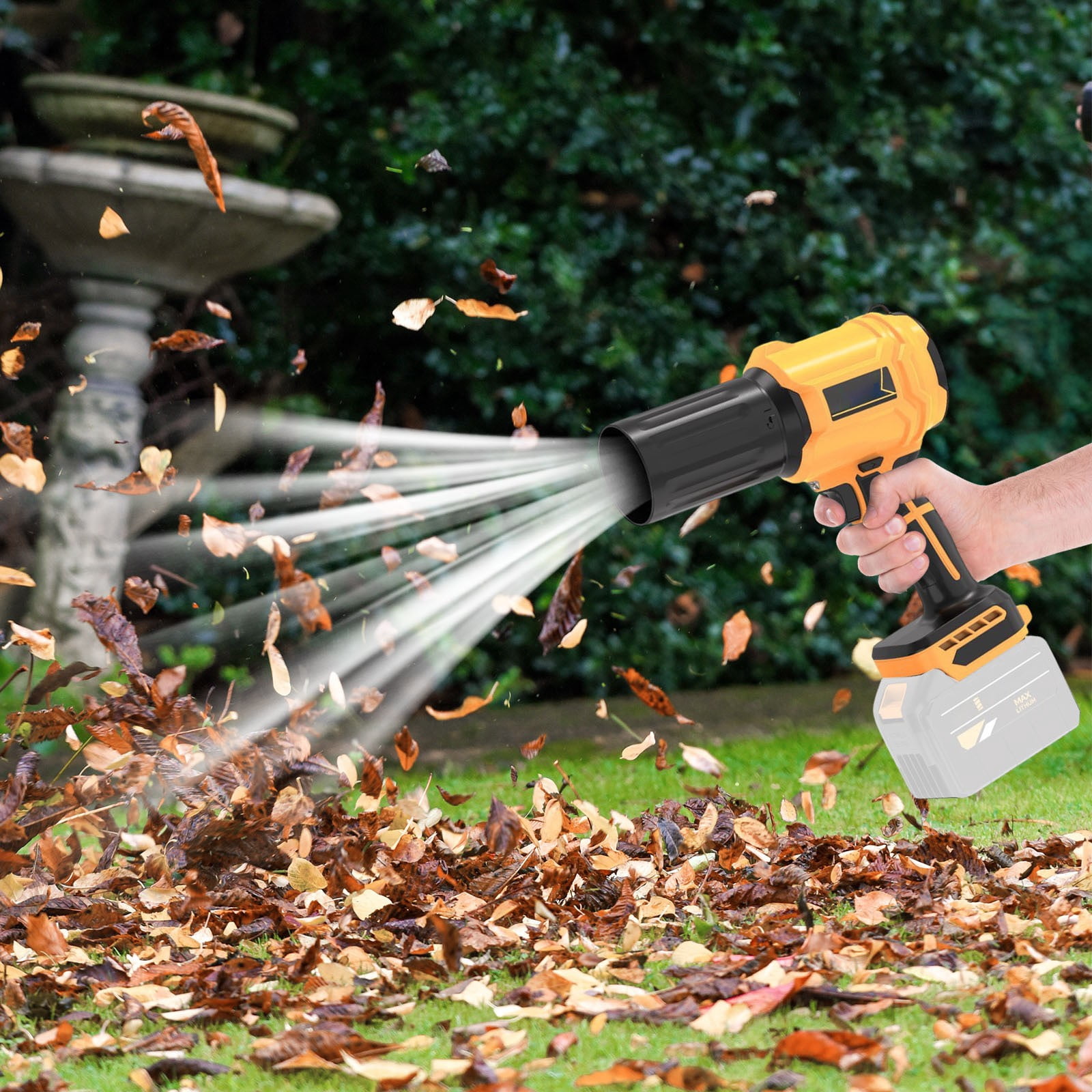 Rechargeable Cordless Electric Leaf Blower for Yard Cleaning and Drying Cars with Powerful Airflow and Ergonomic Handle