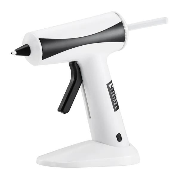 Rechargeable Cordless Hot Glue Gun Kit-Mini Wireless Glue Gun with 2200mAh Battery&20 Glue Sticks,Ideal for Crafts,DIY Projects&Quick Repairs