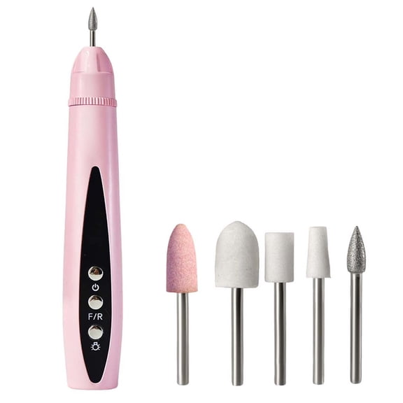 Rechargeable Cordless Nail Drill, Electric Efile with Digital Display and 5 Speeds for Nail Care,Pink