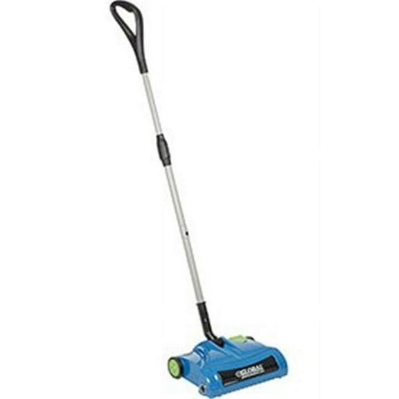 Rechargeable Cordless Sweeper, 12 in. Cleaning Path, Gray, Black, Blue & Green