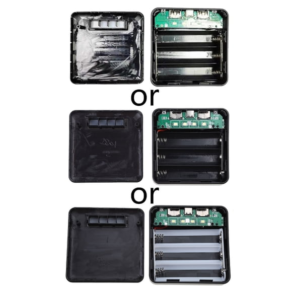 Rechargeable DIY Power Bank Shells 3x18650 Power Bank Shells with LED Light