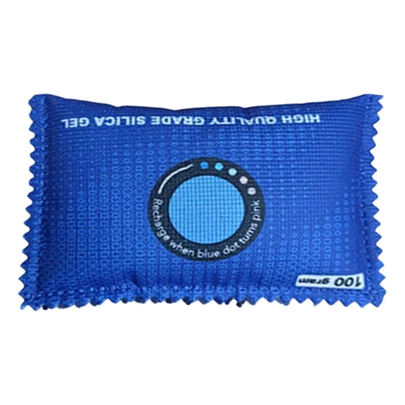 Rechargeable Desiccant Packs for Storage, Color Indicating Silica Gel Desiccant Packets, Moisture absorbers for storage, Dehumidifier bag for Closets,Desiccant for Dehumidification,Blue,5.1x3.5"