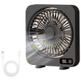 thumbnail image 1 of Rechargeable Desktop Fan - Mini Portable Circulating Fan with 5-Speed Quiet Powerful Brushless Motor, USB Type-C Charging for Home Office Use, 1 of 5