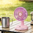 thumbnail image 1 of Rechargeable Desktop Fan, Portable Round Base Cooling Fan for Outdoor Use – 3 Speed Settings, 1200mAh Battery, Quiet 36-45dB, Ideal Gift for Home, Office, Picnics, Camping, 1 of 5