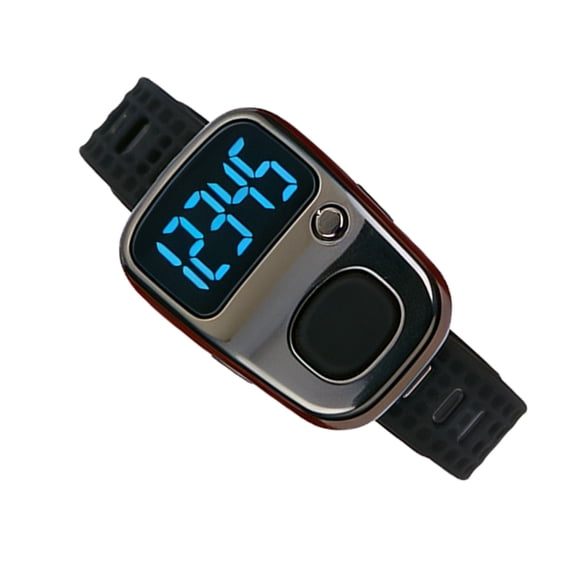 Rechargeable Digital Counter with Flip LED Screen Timer Silicone Strap Comfort Fit for Easy Counting Portable Clickers