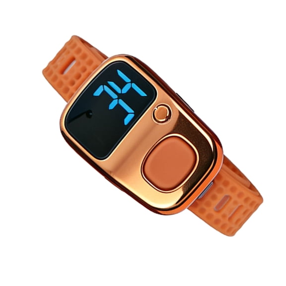 Rechargeable Digital Counter with Flip LED Screen Timer Silicone Strap Comfort Fit for Easy Counting Portable Clickers