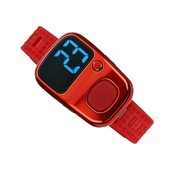 Rechargeable Digital Counter with Flip LED Screen Timer Silicone Strap Comfort Fit for Easy Counting Portable Clickers
