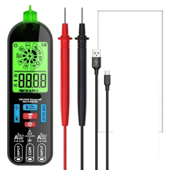 Rechargeable Digital Multimeter Professional Automatically Measure Voltage Tester Detector ,High&Low Sensitivity