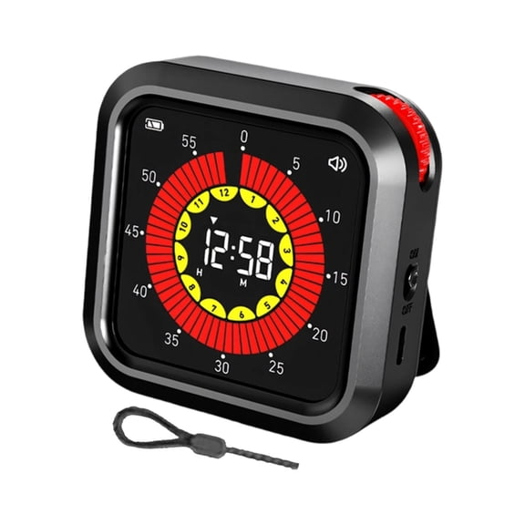Rechargeable Digital Timer with Visual Countdown for Kitchen Classroom