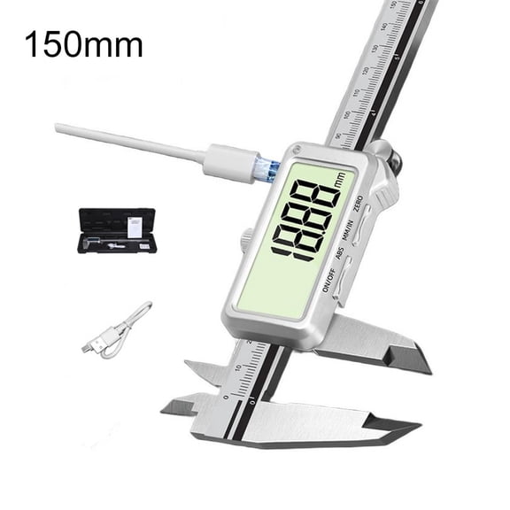 Rechargeable Digital Vernier Caliper 0.01mm Accuracy With USB-C Charging,Stainless Steel Construction For Measurement(150mmA)