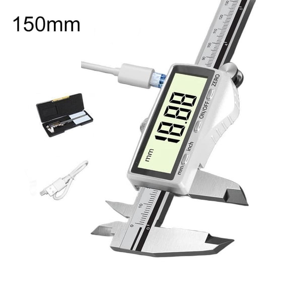 Rechargeable Digital Vernier Caliper: High for Precision Measurements with USB-C