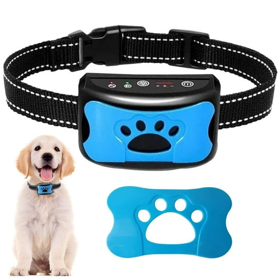 Rechargeable Dog Bark Collar, 9-22 Inch Adjustable Strap with Smart Sound Detection, Stops Excessive Barking for Dogs 11-110 lbs