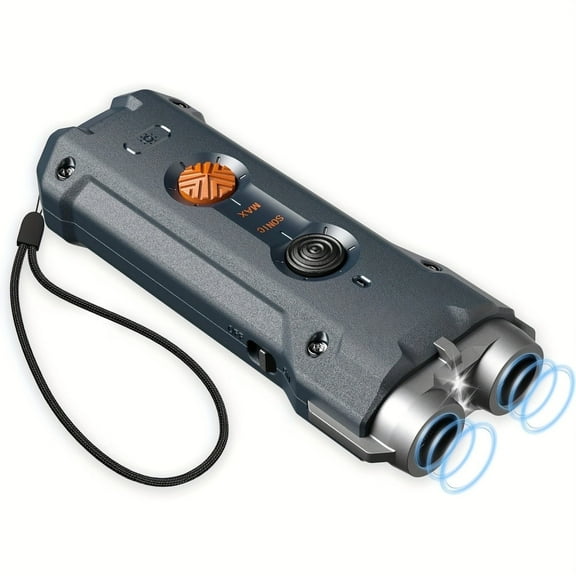 Rechargeable Dog Barking Deterrent Device,Anti Barking Training & Safety Tool, Dual Soundwave, 35ft, LED Flash, USB Charge.