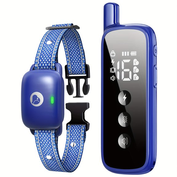 Rechargeable Dog Training Collar with Remote - Vibration, Buzz & Safe Shock for All Size Dogs (8-120Lbs)