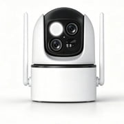 Rechargeable Dual Lens WiFi Camera, Zoom Lens, Two-Way Talk & Loop Recording