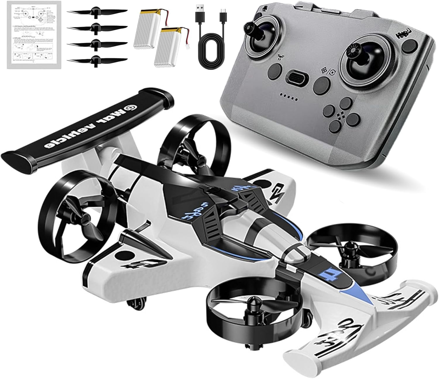 Remote Control Flying Can Rechargeable Dual-Mode Car Drone, 2-in-1 Car Drone Dual-Mode Vehicle ...