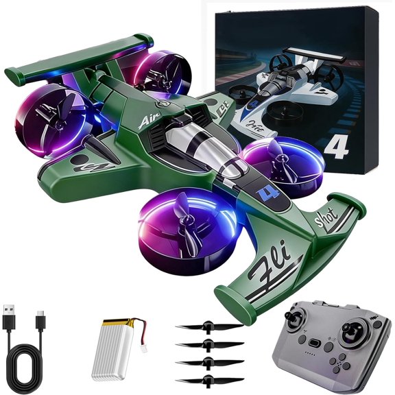 Rechargeable Dual-Mode Car Drone - Drive & Fly, 2-in-1 Flying Rc Car Drone, Flying Cars Drones, Three Speed, One-Key Tricks, Impact-Resistant Design, Land and Air Combined, Easy To Operate