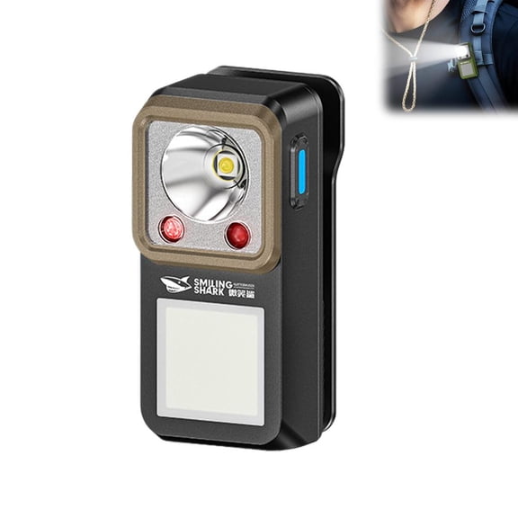 Rechargeable EDC Clip-on Flashlight,Mini Portable Lights with Magnet,Motion Light Modes 6 C &