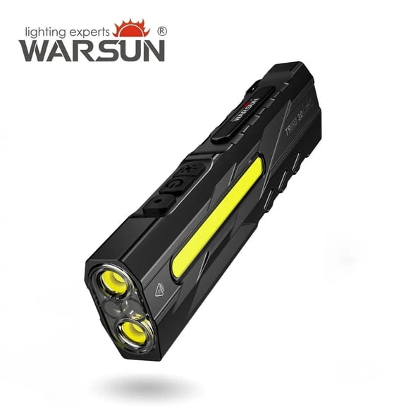 Rechargeable EDC Flashlight, 1500 Lumens LED Flashlight with 365nm UV Light, Red Laser, Side Work Light, Magnetic Clip and USB-C Charging