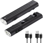Rechargeable EDC Flashlight 912 Lumens, 2-Pack Mini Magnetic LED Flashlights with SOS for Camping & Emergency