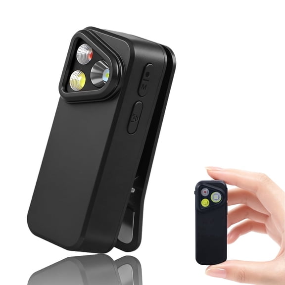Rechargeable EDC Flashlight with Spot and Flood Modes, 500-Lumen Ultra-Bright, USB-C Fast-Charging Clip-On Flashlight, 800mAh Battery, Magnetic Mini Flashlight, Ideal for Camping, Running, and Car Re