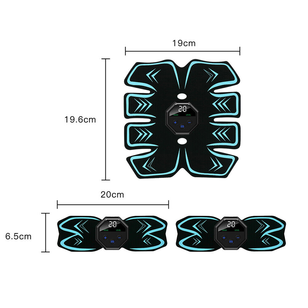 Rechargeable EMS Abdominal Muscle Toning Belt – ABS Stimulator Trainer For Home Gym