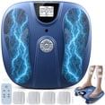 thumbnail image 1 of OSITO Rechargeable EMS Foot Massager for Neuropathy, TENS Foot Massager with 8 Reusable Electrode Pads, Foot Massager for Circulation and Pain Relief, 15 Modes 99 Intensities (Blue), 1 of 8