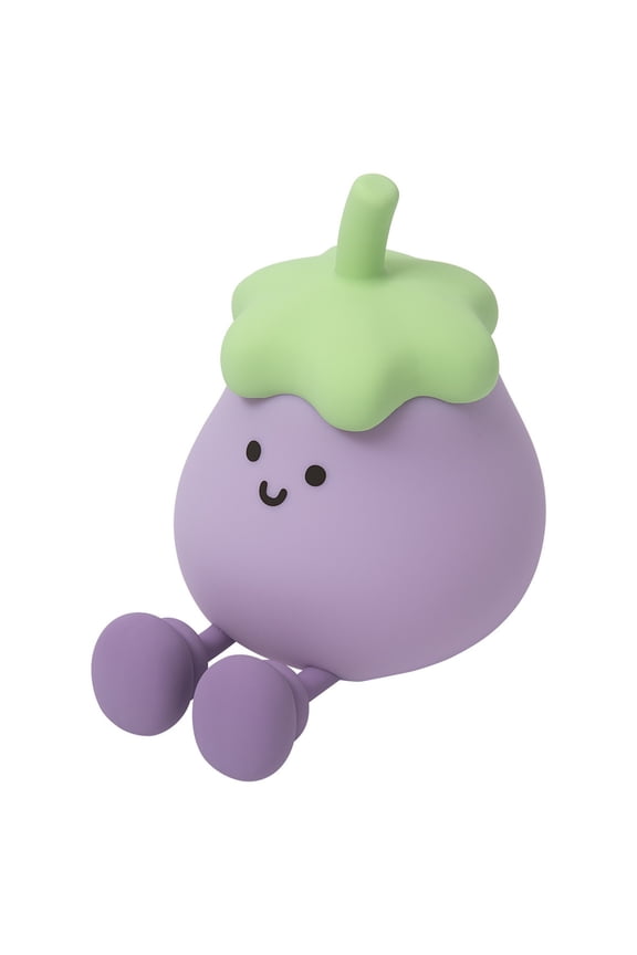 Rechargeable Eggplant-Shaped Night Light for Babies, Soft Glow Bedside Feeding Lamp with Pat Sensor - Cute Nursery Companion & Sleep Aid