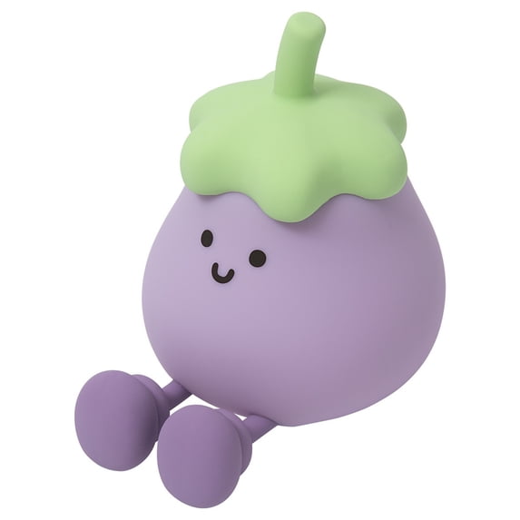 Rechargeable Eggplant-Shaped Night Light for Babies, Soft Glow Bedside Feeding Lamp with Pat Sensor - Cute Nursery Companion & Sleep Aid