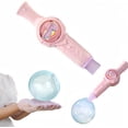 thumbnail image 1 of Rechargeable Elastic Smoke Bubble Machine – Magic Wand with Lights & Sound,Bubble Gloves & Spill-Proof Cup, Safe Solution (Green/Pink), 1 of 9