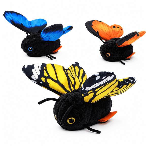 Rechargeable Electric Bug Cat Toy for Indoor Cats, Interactive Fluttering Butterfly Toy with Touch Activated Vibrating Flapping Wings, Automatic Motion Kitten Chase Toy