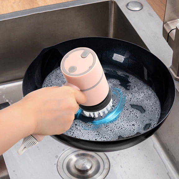 Rechargeable Electric Cleaning Brush | Cordless Grout Scrubber with 4 Interchangeable Brush Heads | For Bathroom Tiles, Bathtub, Kitchen & Floor Surfaces