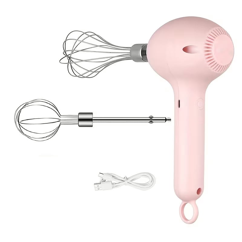 Rechargeable Electric Egg Beater and Whisk - Cordless, Portable. Lightweight, easy-to-use hand mixer for cakes, cookies, muffins, and more - perfect for home bakers and professionals