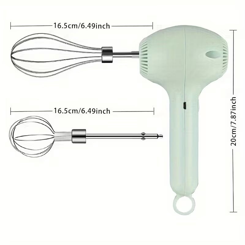 Rechargeable Electric Egg Beater and Whisk - Cordless, Portable. Lightweight, easy-to-use hand mixer for cakes, cookies, muffins, and more - perfect for home bakers and professionals