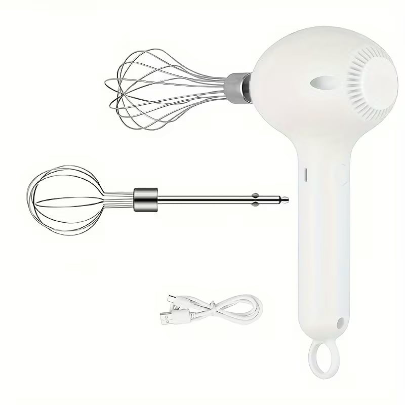 Rechargeable Electric Egg Beater and Whisk - Cordless, Portable. Lightweight, easy-to-use hand mixer for cakes, cookies, muffins, and more - perfect for home bakers and professionals