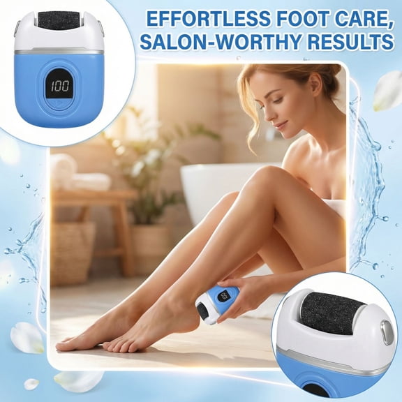 Rechargeable Electric Foot Callus Remover Professional Pedicure Tool for Dead Skin and Cracked Heels Waterproof Electronic Foot File for Smooth Feet