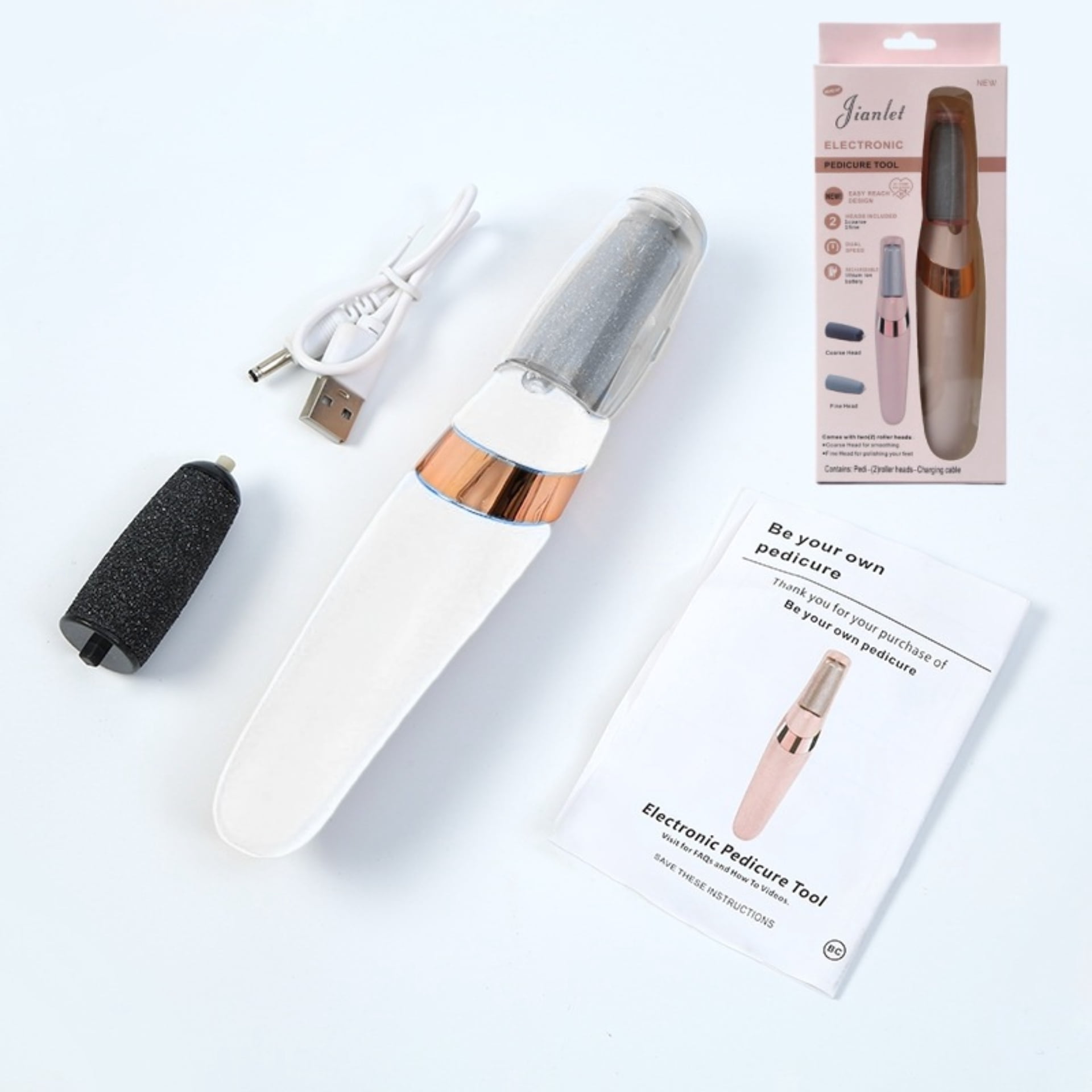 Foot File Atomatic Rechargeable Electric Foot File - Automatic Callus Remover for Smooth ...