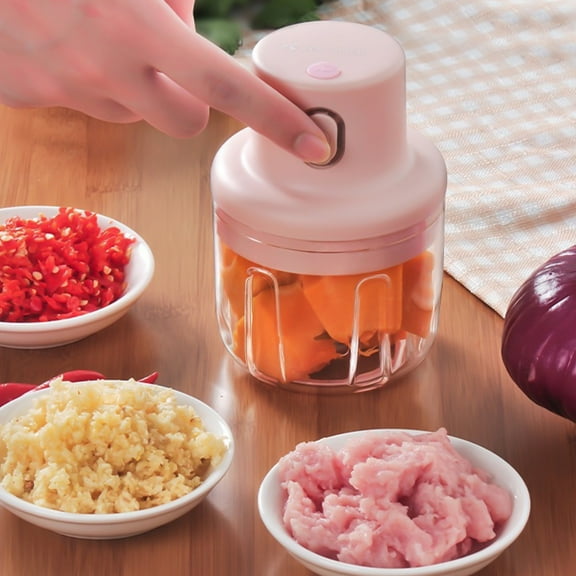 Rechargeable Electric Garlic Grinder & Masher | Portable Baby Food Maker | Multi-Functional Kitchen Gadget for Ginger & Garlic | Includes USB Cable