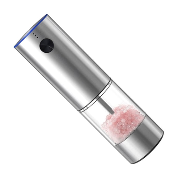 Rechargeable Electric Grinder with Adjustable Coarseness, Transparent Chamber & LED Light for Kitchen Seasoning