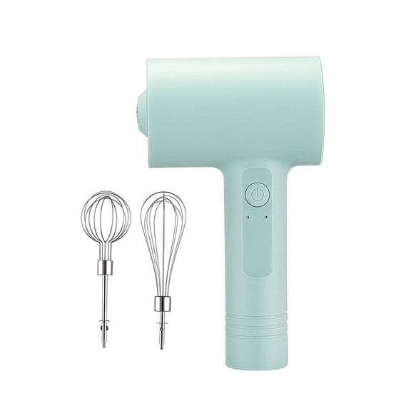 Rechargeable Electric Hand Mixer Wireless Egg Beater With 2 Heads For Coffee Frothing Baking Kitchen Tools Green(Green)