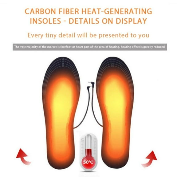Rechargeable Electric Heated Insole Wireless Foot Warmer for Women Men