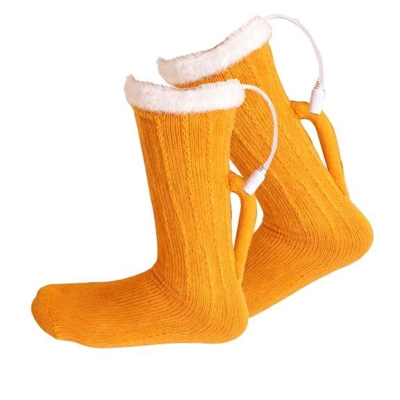 Rechargeable Electric Heating Socks for Men & Women Adjustable Temperature Control Washable Thermal Long Cotton Winter Socks