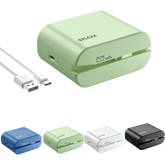 Rechargeable Electric Letter Opener - Letter Openers Envelope Slitter, Electric Envelope Opener, Mail Opener, Universal Envelope Efficient Letter Opener Tool for Office, Home (Saga Green)
