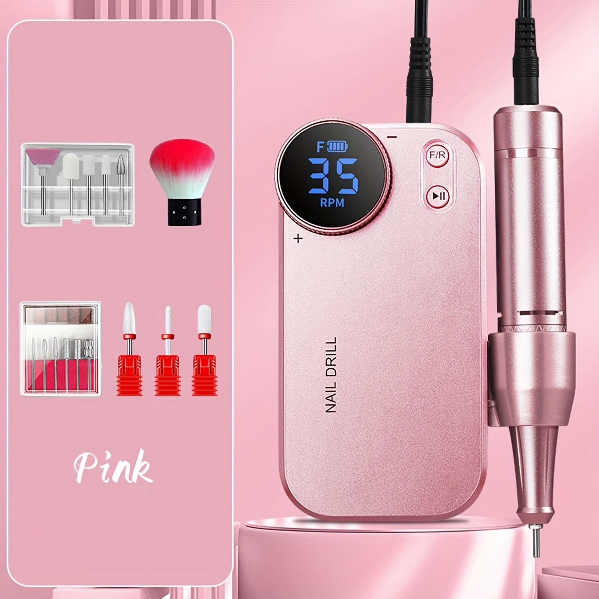 Rechargeable Electric Nail File Machine Professional 35000 RPM E File