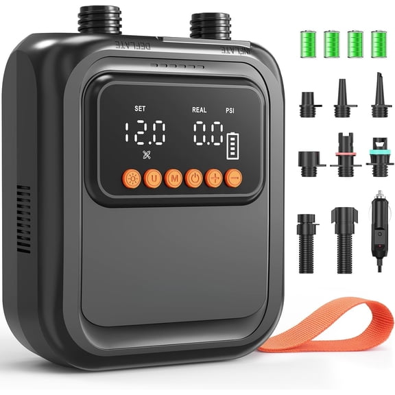 Rechargeable Electric Paddle Board Pump - 20PSI Portable 13500mAh  USB-C SUP Air Pump with 50%  Inflation for Inflatables, Kayaks, Tents, , Pool