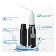 Rechargeable Electric Portable Travel Handheld Bidet Sprayer with 3 Adjustable Pressure Spray Settings, Single Hole Vertical Jet Personal Cleaning Washer for Outdoor & Trip Use,A,BlackGray
