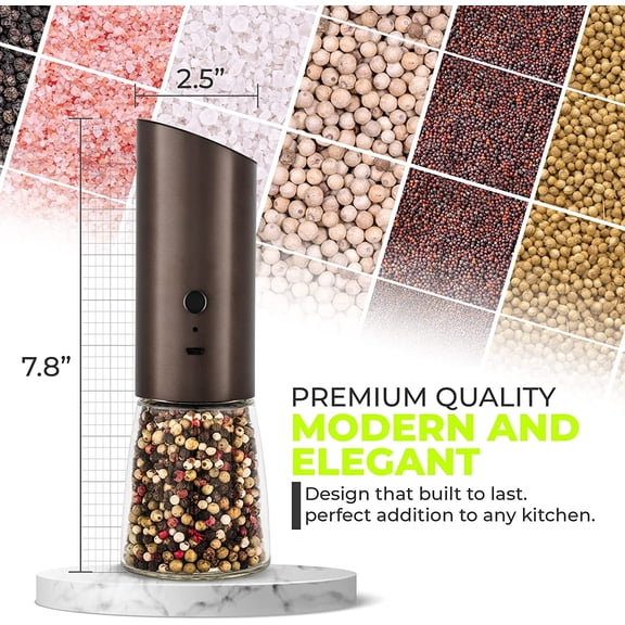 Rechargeable Electric Salt and Pepper Grinder Set