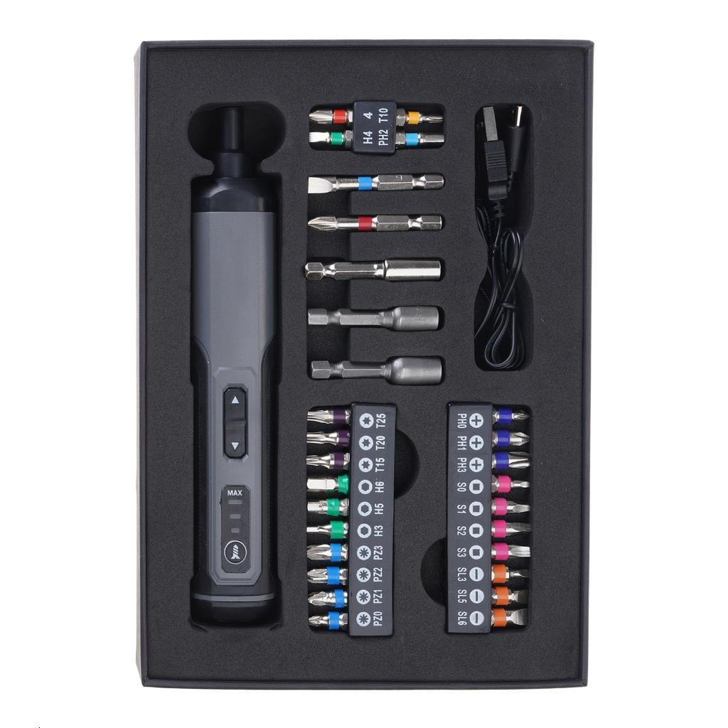 Rechargeable Electric Screwdriver 5N.m Torque 2000mAh Battery with LED Light for Various Applications and Projects