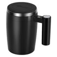 thumbnail image 1 of Rechargeable Electric Smart Coffee Mug with Temperature LCD Display, Automatic Magnetic Stirring Coffee Mug Cup for Milk Tea Office Home, Durable Self Stirring Mug with Lid, 1Pc(Black,3.3x2.7x5.8"), 1 of 8